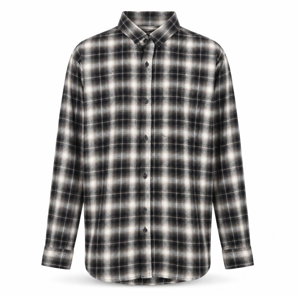 FOREVER 21 Mens Green Plaid Cotton  Button-Up Size XS Collared Button