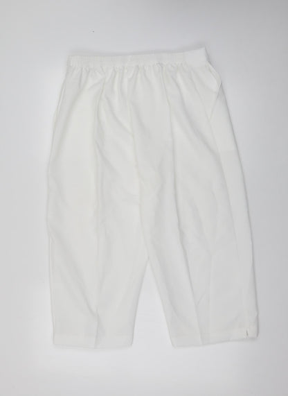 Preworn Womens White  Polyester Trousers  Size 20 L20 in Regular