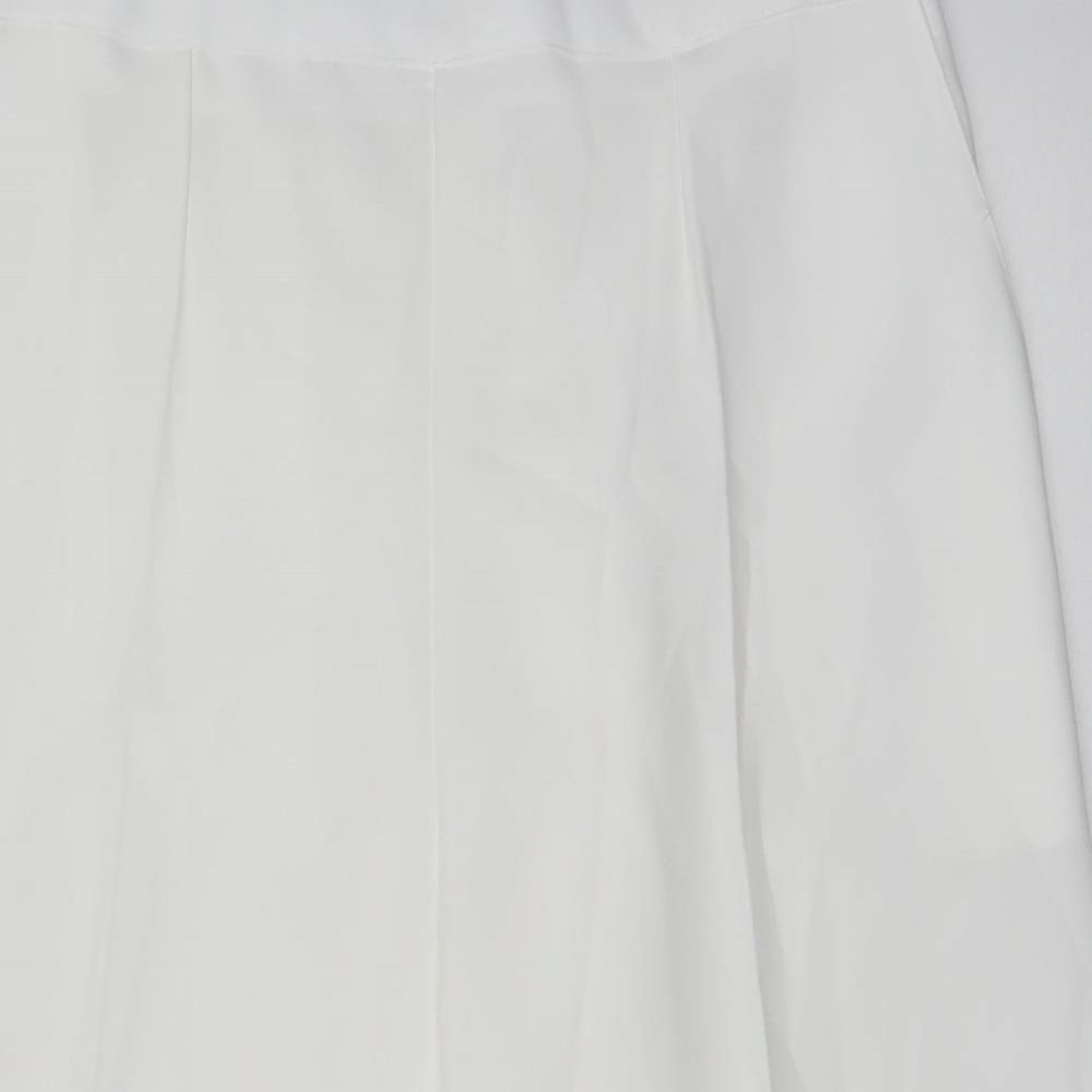 Preworn Womens White  Polyester Trousers  Size 20 L20 in Regular
