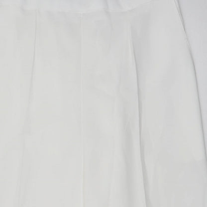 Preworn Womens White  Polyester Trousers  Size 20 L20 in Regular