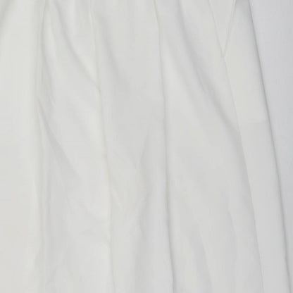 Preworn Womens White  Polyester Trousers  Size 20 L20 in Regular