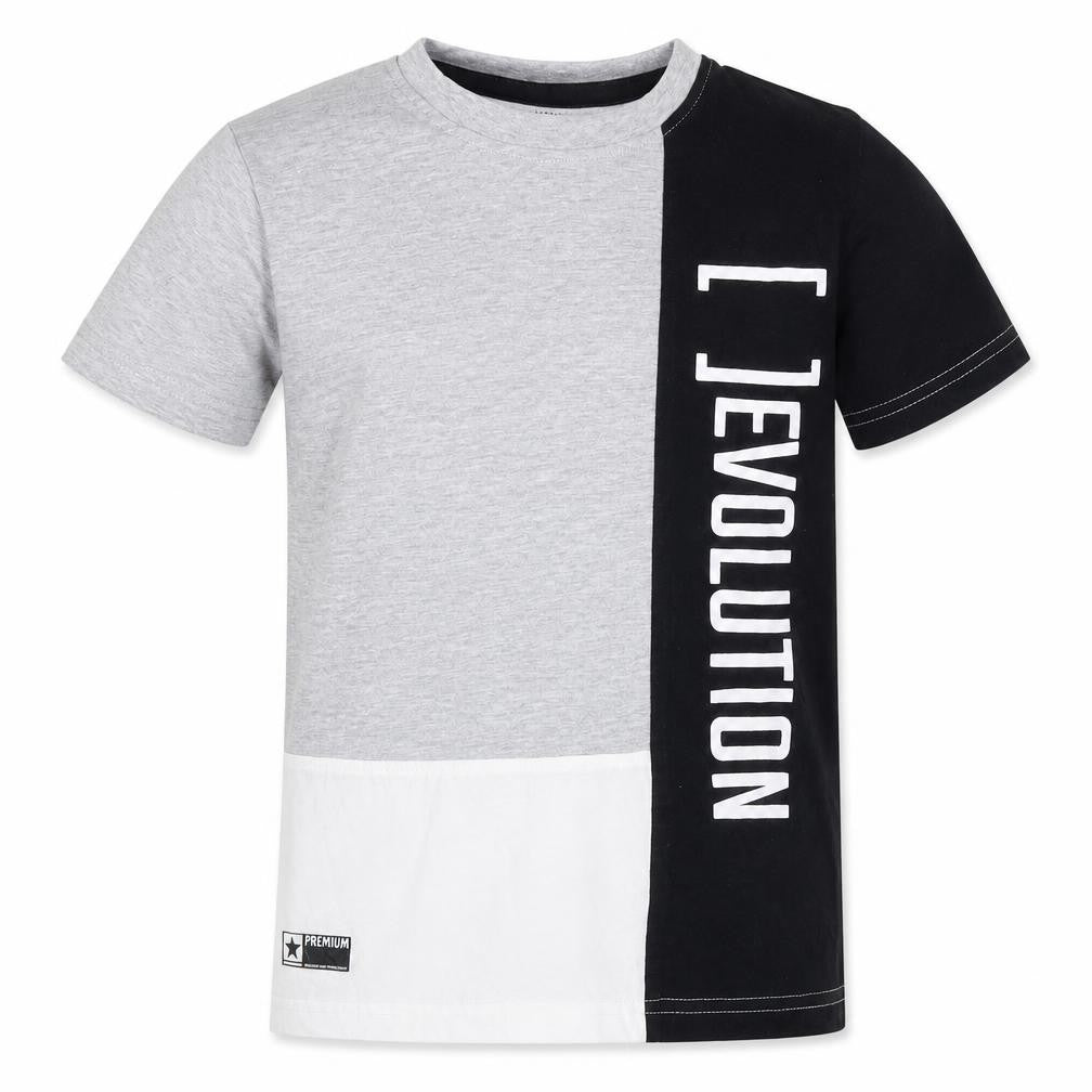 Urban Outlaws Boys Grey  Cotton Basic T-Shirt Size 7-8 Years Round Neck Pullover - Evolution