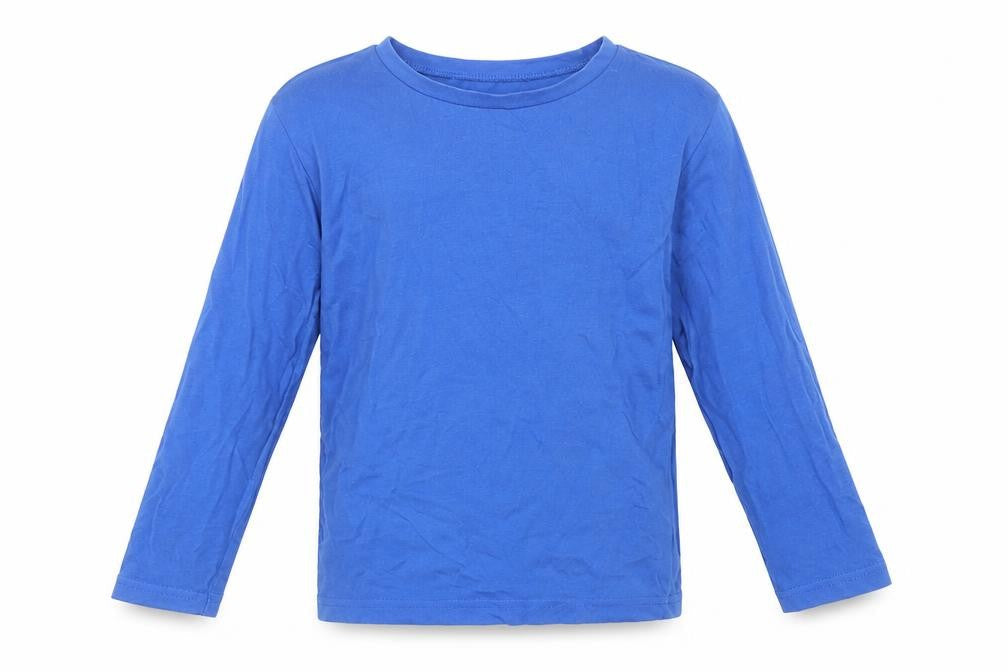 Dunnes Stores Boys Blue  Cotton Basic T-Shirt Size 5 Years Crew Neck Pullover