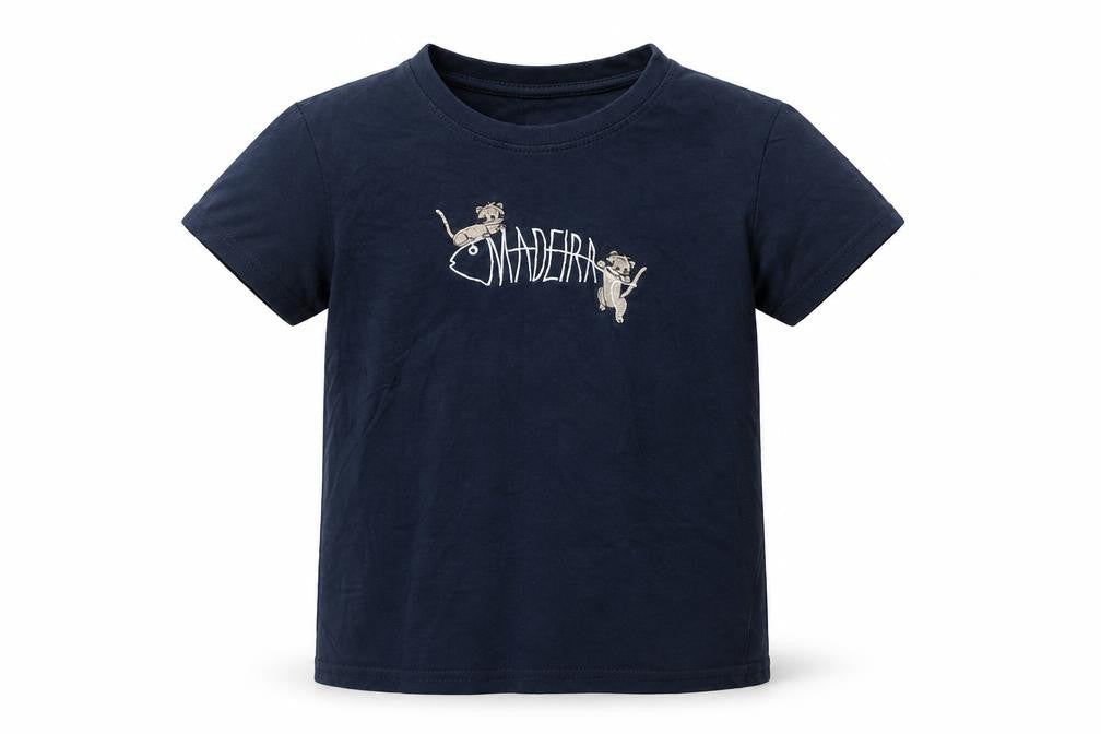 th Clothes Boys Blue  Cotton Basic T-Shirt Size 6 Years Crew Neck Pullover - Madeira