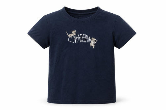 th Clothes Boys Blue  Cotton Basic T-Shirt Size 6 Years Crew Neck Pullover - Madeira