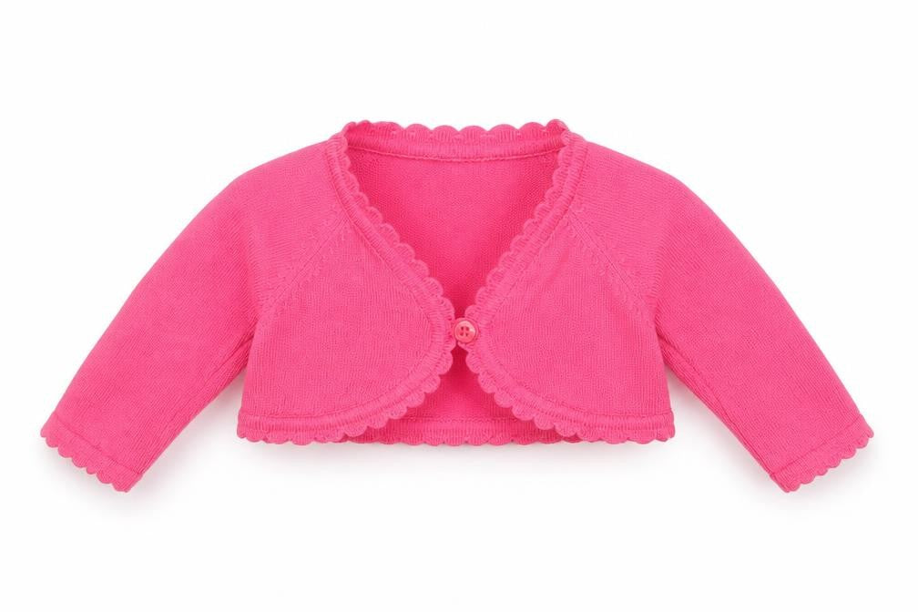 Next Baby Pink  Cotton Shrug Jumper Size 3-6 Months  Button