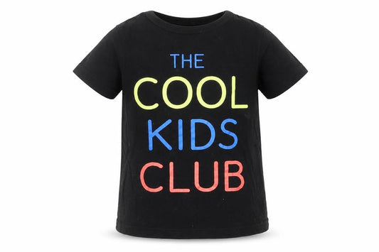 George Girls Black  Cotton Pullover T-Shirt Size 3-4 Years Crew Neck Pullover - Cool Kids Club