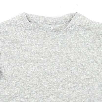 Studio Boys Grey  Cotton Basic T-Shirt Size 8-9 Years Crew Neck