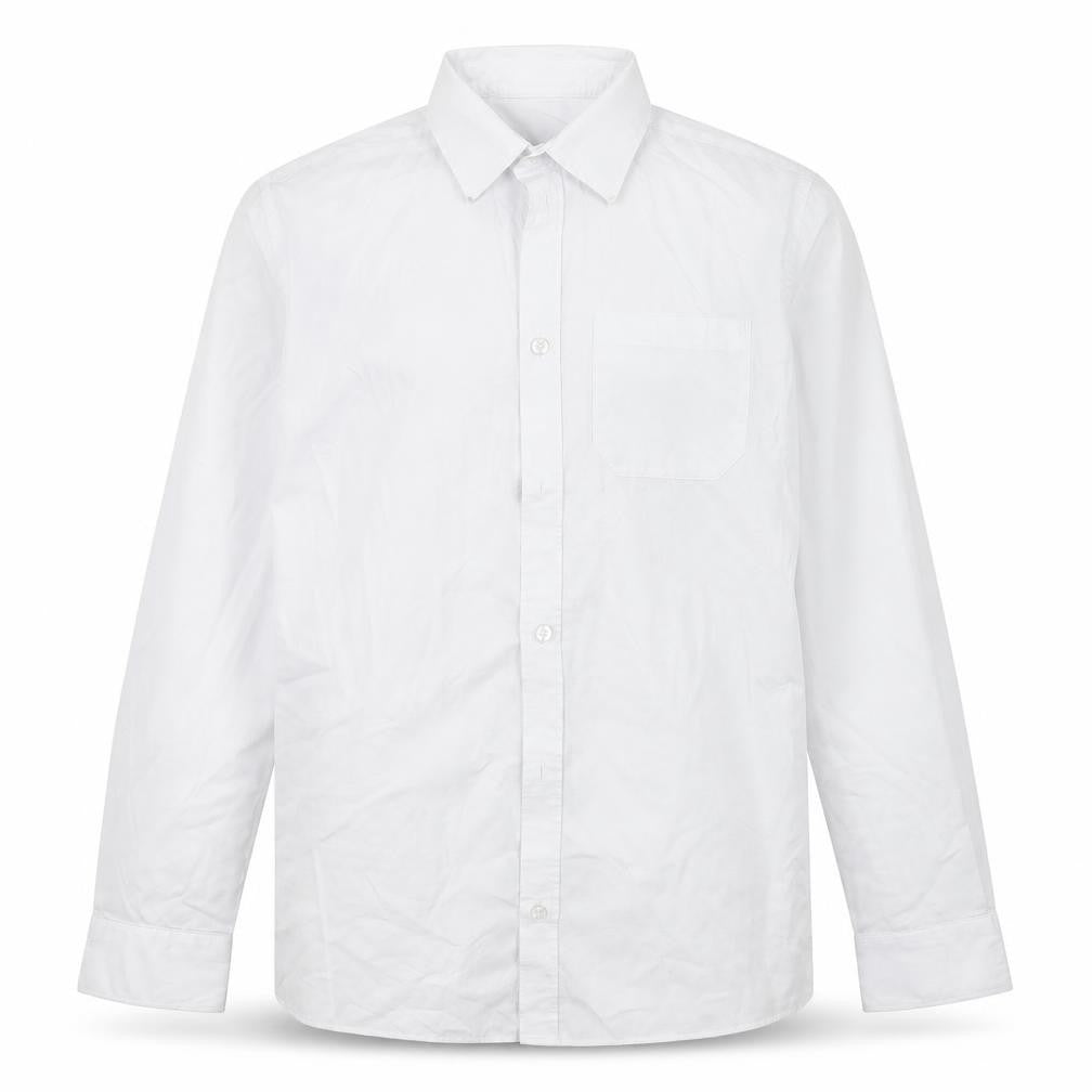 F&F Boys White  Polyester Basic Button-Up Size 14-15 Years Collared Button - School Wear