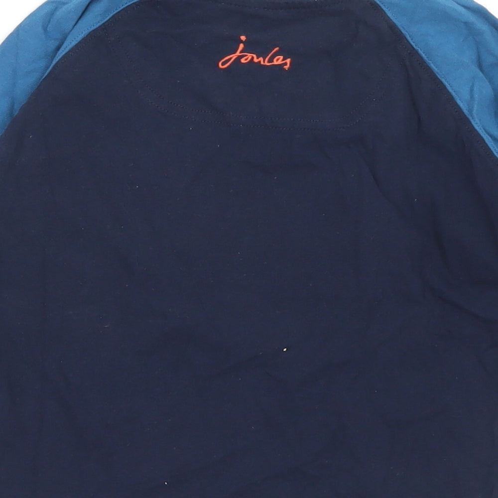 Joules Boys Blue  Cotton Basic T-Shirt Size 4 Years Crew Neck  - Yeti