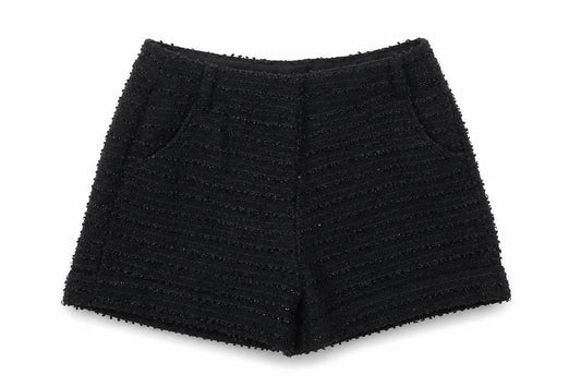 George Girls Black  Polyester Mom Shorts Size 6-7 Years  Regular Hook & Eye