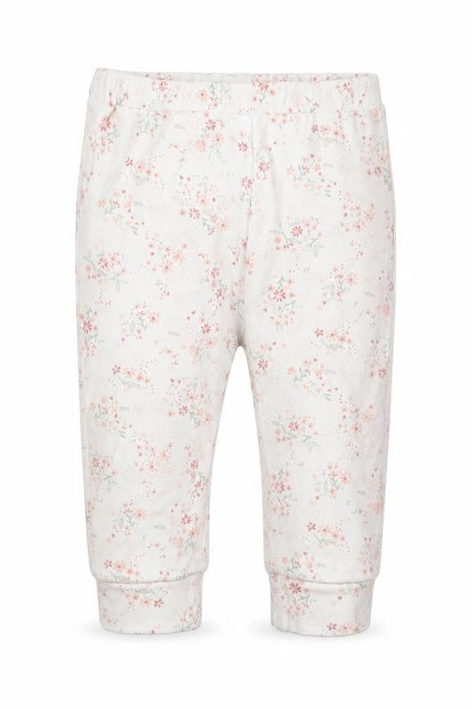 mamas & papas Girls White Floral Cotton Sweatpants Trousers Size 6-9 Months   - Pyjama Pants