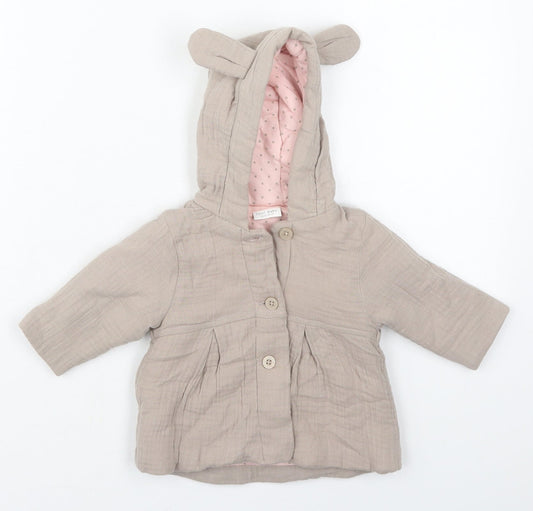 NEXT Girls Brown   Jacket  Size 3-6 Months   Button