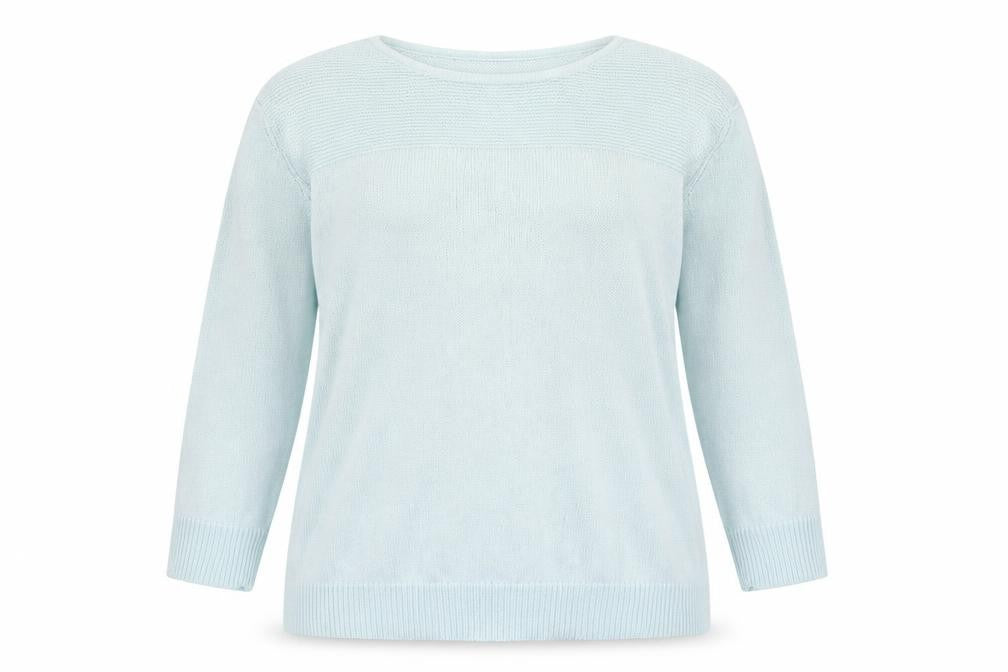 Peacocks Womens Blue Round Neck  Cotton Pullover Jumper Size XL