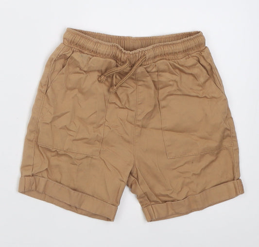 George Boys Brown  Cotton Chino Shorts Size 2 Years  Regular Tie