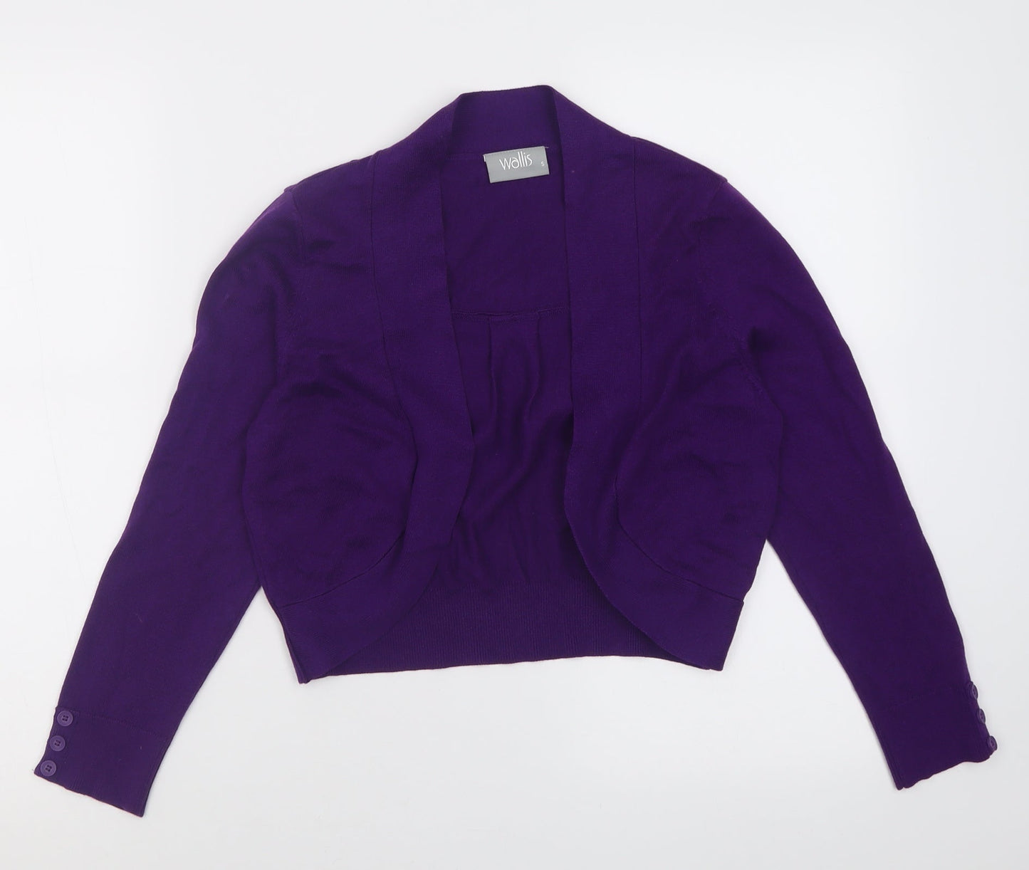 Wallis Womens Purple V-Neck  Cotton Cardigan Jumper Size S