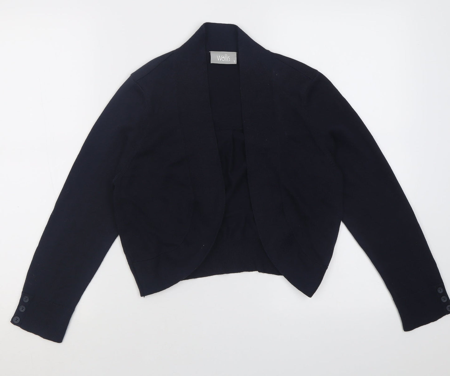 Wallis Womens Blue V-Neck  Acrylic Cardigan Jumper Size S