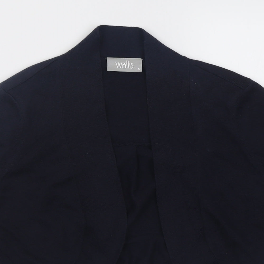 Wallis Womens Blue V-Neck  Acrylic Cardigan Jumper Size S