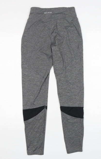 Preloved soluxe Womens Grey  Polyester Compression Leggings Size S L29 in Regular - Back