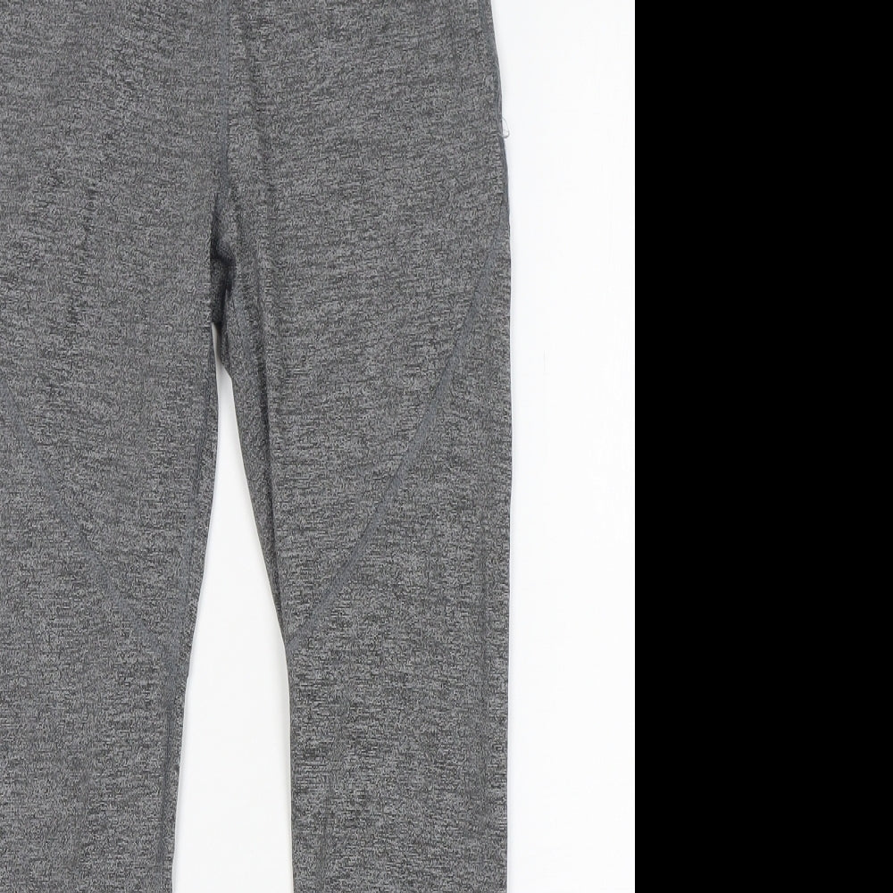 soluxe Womens Grey  Polyester Compression Leggings Size S L29 in Regular