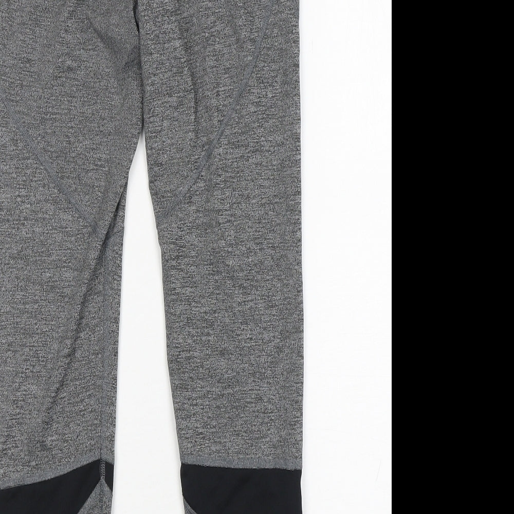 soluxe Womens Grey  Polyester Compression Leggings Size S L29 in Regular