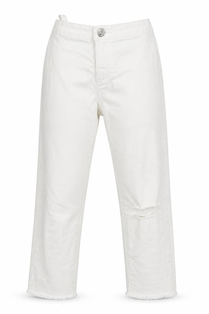 Candy Couture Girls White  Cotton Skinny Jeans Size 9 Years  Regular Button