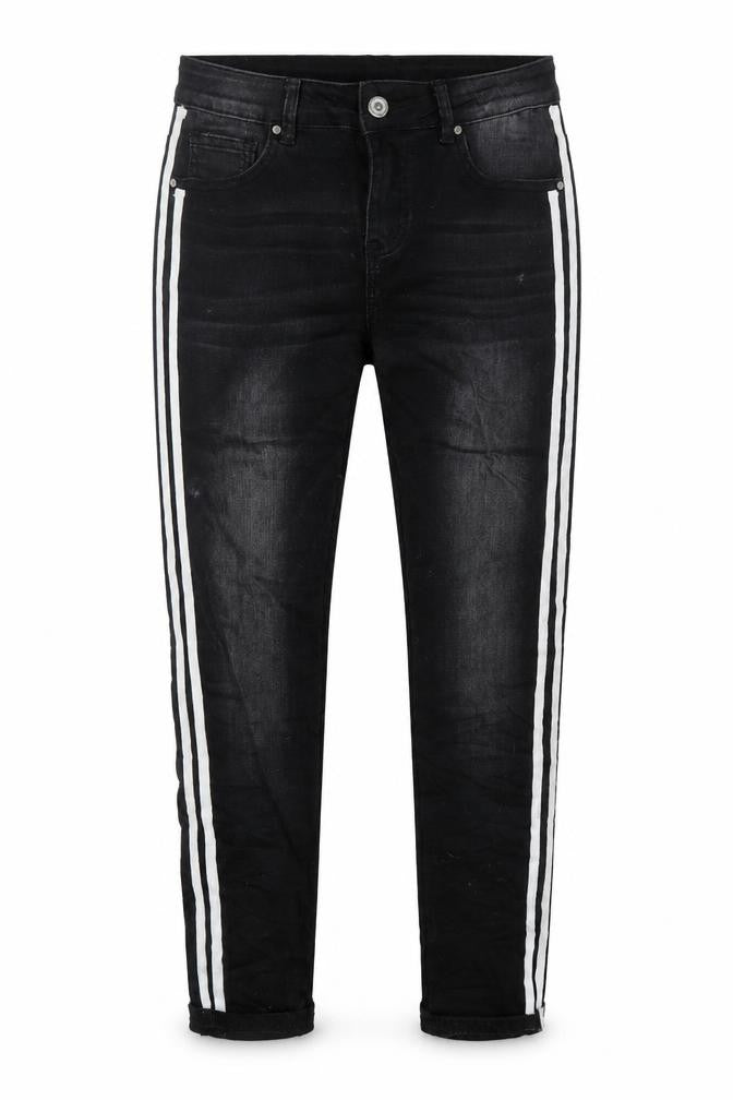 Hand Work denim Womens Black  Cotton Skinny Jeans Size 30 in L28 in Regular Button
