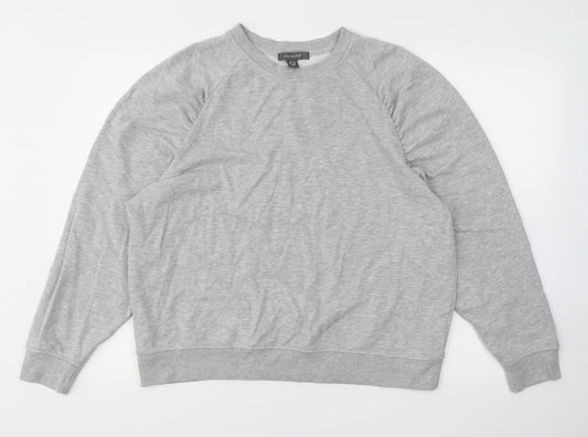 Primark Womens Grey  Cotton Pullover Sweatshirt Size L