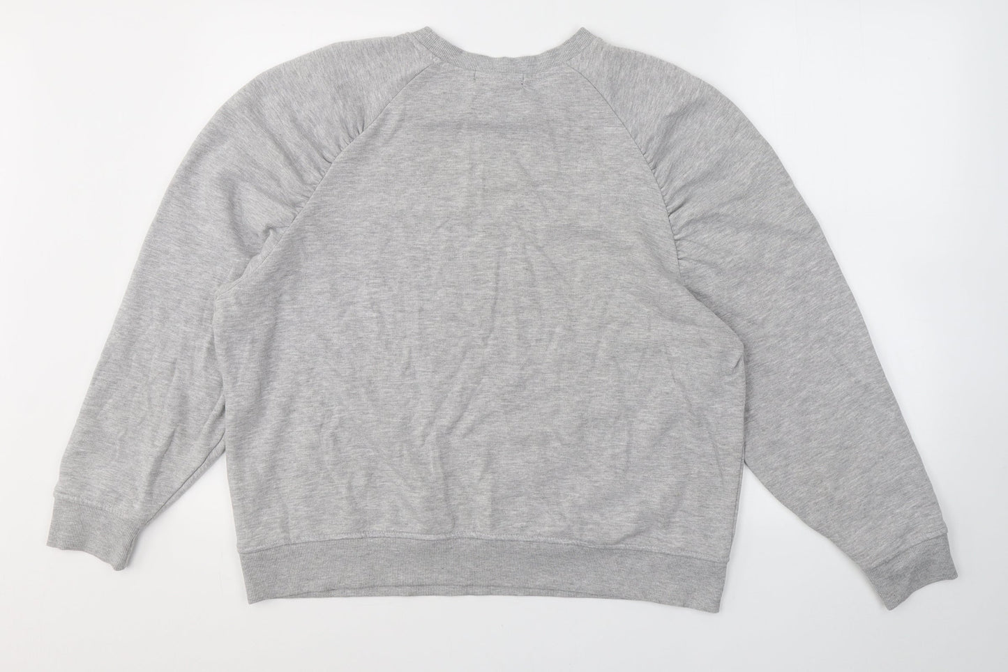 Primark Womens Grey  Cotton Pullover Sweatshirt Size L