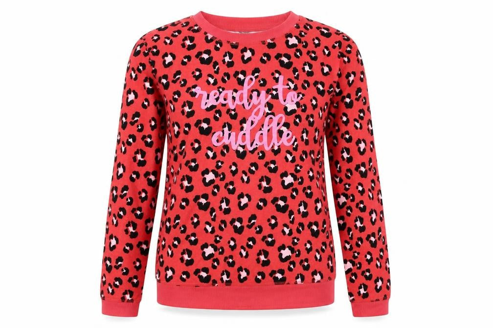 Avenue Womens Pink Animal Print Polyester Top Pyjama Top Size 12