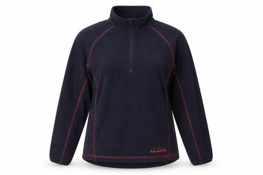 Blue Mountain Womens Blue  Polyester Pullover Sweatshirt Size L  Zip
