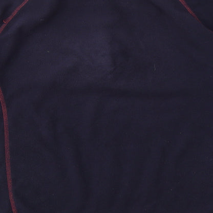 Blue Mountain Womens Blue  Polyester Pullover Sweatshirt Size L  Zip