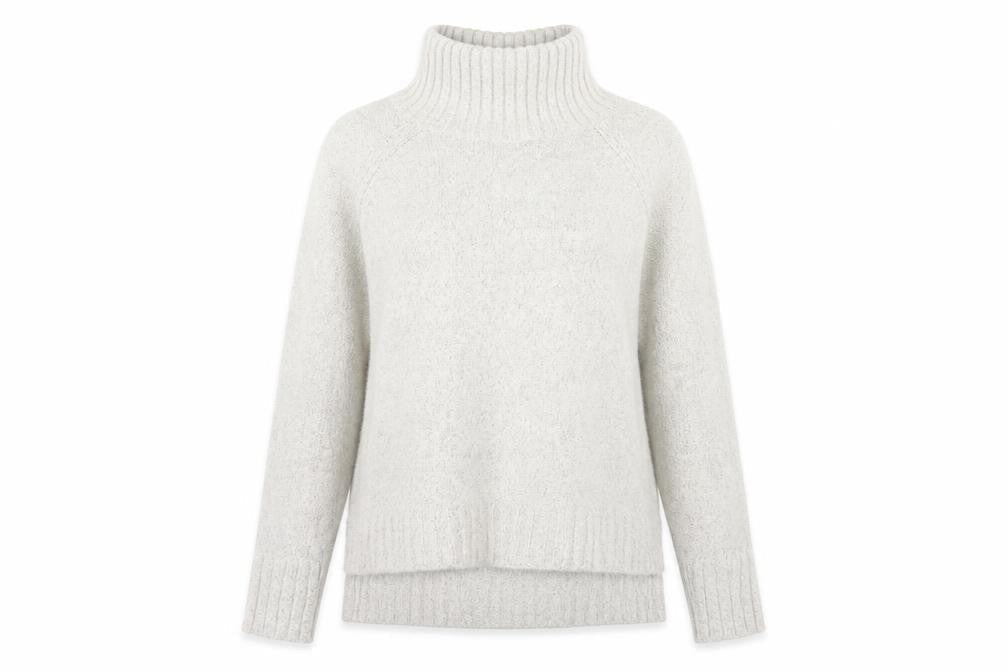 H&M Womens Beige Roll Neck  Polyester Pullover Jumper Size XS