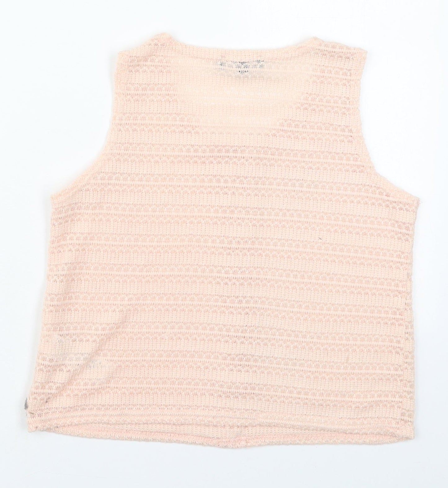 New Look Girls Pink  Polyester Basic Tank Size 12-13 Years Round Neck Pullover