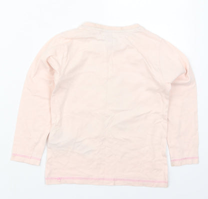 Avon Girls Pink Solid Cotton Top Pyjama Top Size 5-6 Years  Pullover - Dumbo