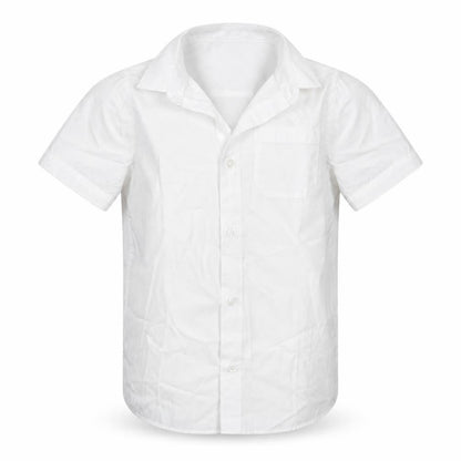 F&F Boys White  Polyester Basic Button-Up Size 8-9 Years Collared Button
