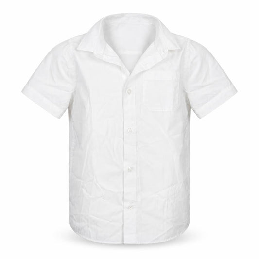 F&F Boys White  Polyester Basic Button-Up Size 8-9 Years Collared Button