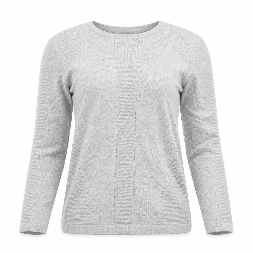 Principles Womens Grey Round Neck  Viscose Pullover Jumper Size 8