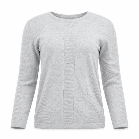 Principles Womens Grey Round Neck  Viscose Pullover Jumper Size 8