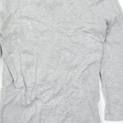 Principles Womens Grey Round Neck  Viscose Pullover Jumper Size 8