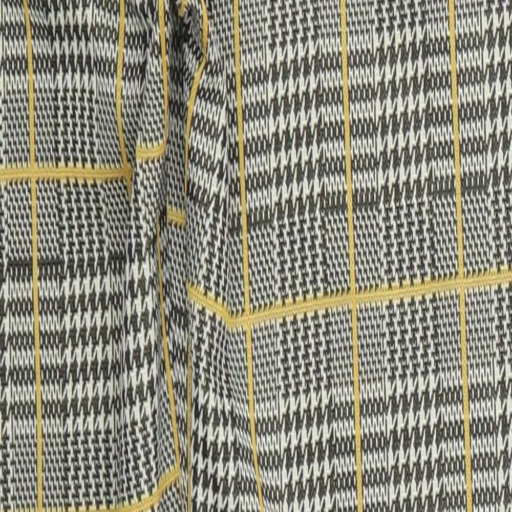 Preworn Womens Yellow Check Nylon Carrot Leggings Size S L27 in