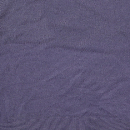 Preloved Marks and Spencer Womens Purple Round Neck  Acrylic Pullover Jumper Size 14 - Label