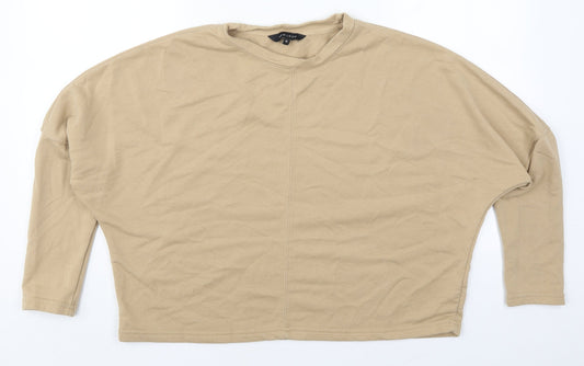 New Look Womens Beige  Polyester Pullover Sweatshirt Size 14  Pullover
