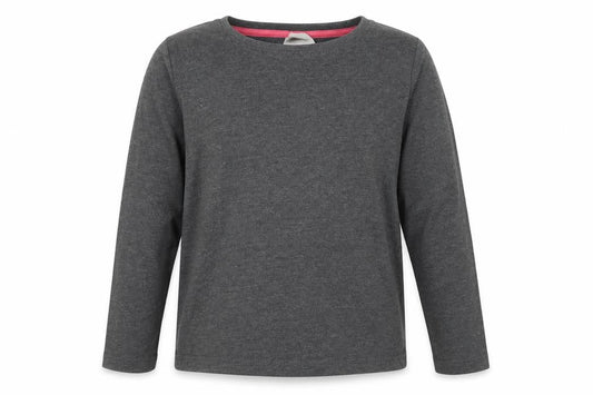 Matalan Girls Grey  Cotton Basic T-Shirt Size 7 Years Crew Neck