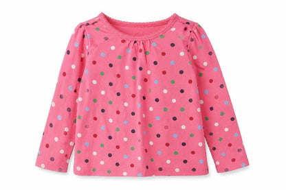 Gap Girls Multicoloured Polka Dot Cotton Basic Casual Size 2 Years Crew Neck Pullover
