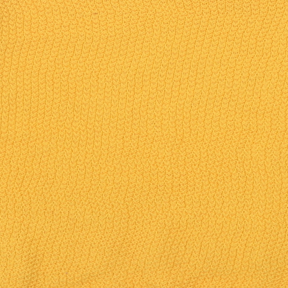 Primark Womens Yellow V-Neck  Polyester Pullover Jumper Size S