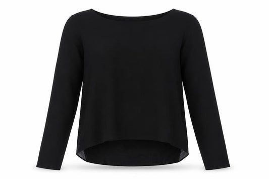 Next Womens Black Crew Neck  Acrylic Pullover Jumper Size 10