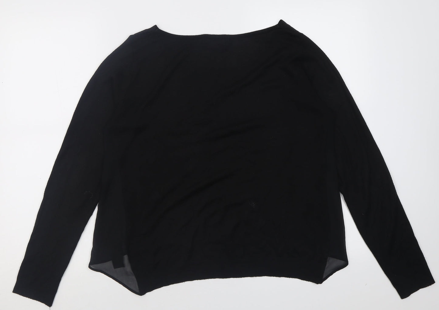 NEXT Womens Black Crew Neck  Acrylic Pullover Jumper Size 10