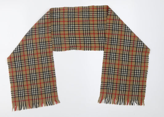 Preworn Girls Brown Check Acrylic Scarf Scarves & Wraps One Size
