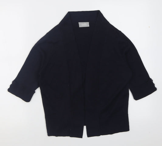 Wallis Womens Blue V-Neck  Cotton Cardigan Jumper Size S